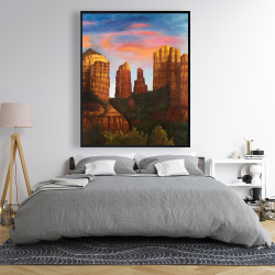 Framed 48 x 60 - Cathedral rock in arizona