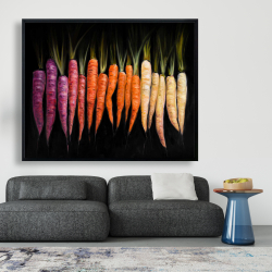 Framed 48 x 60 - Colorful carrots