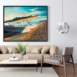 Framed 48 x 60 - Peaceful seaside