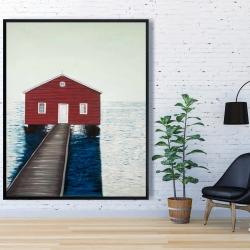 Framed 48 x 60 - Boathouse