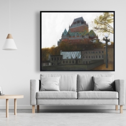 Encadré 48 x 60 - Le château de frontenac à l'automne