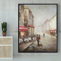 Framed 48 x 60 - Couple walking near the terrace