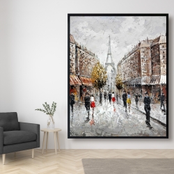 Framed 48 x 60 - Paris busy street