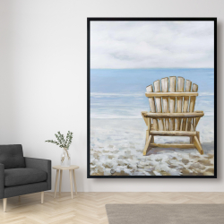 Framed 48 x 60 - Wood beach chair