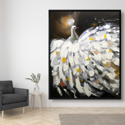 Framed 48 x 60 - Abstract peacock