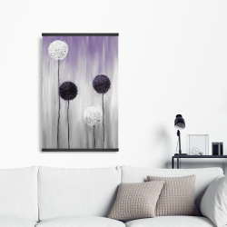 Magnétique 20 x 30 - Fleur d'allium blanches et mauve