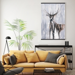 Magnetic 20 x 30 - Winter abstract deer