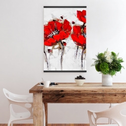 Magnetic 20 x 30 - Red poppies with texture