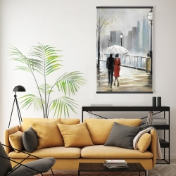 Magnetic 20 x 30 - Couple walking under the rain