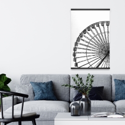 Magnetic 20 x 30 - Monochrome ferris wheel