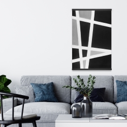 Magnetic 20 x 30 - Black and white abstract lines