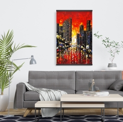 Magnetic 20 x 30 - Abstract sunset on the city