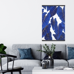 Magnetic 20 x 30 - Tropical abstract blue leaves