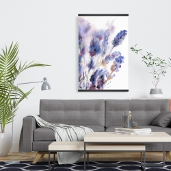 Magnétique 20 x 30 - Fleurs de lavande floues à l'aquarelle