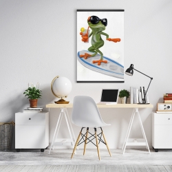 Magnetic 20 x 30 - Funny frog surfing