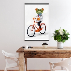 Magnetic 20 x 30 - Funny frog riding a bike