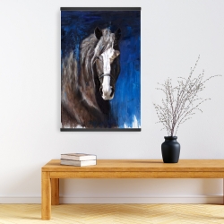Magnetic 20 x 30 - Brown horse on blue background