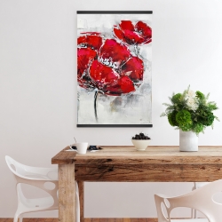 Magnetic 20 x 30 - Abstract and texturized red flowers