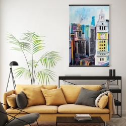 Magnetic 20 x 30 - Colorful cityscape of manhattan