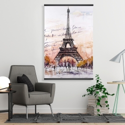 Magnetic 28 x 42 - Eiffel tower sketch with an handwritten message