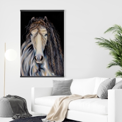 Magnetic 28 x 42 - Abstract horse with curly mane