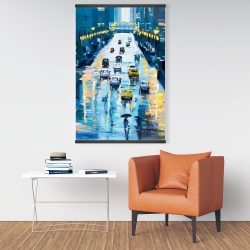 Magnétique 28 x 42 - Rue de new york sous la pluie