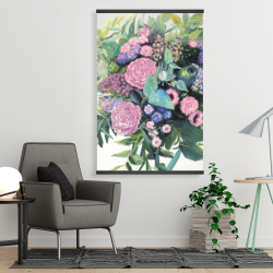 Magnetic 28 x 42 - Melody of fuchsia flowers