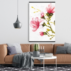Magnetic 28 x 42 - Watercolor magnolia flowers