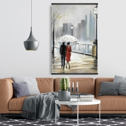 Magnetic 28 x 42 - Couple walking under the rain