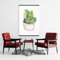 Magnétique 28 x 42 - Assortiment de cactus en pot