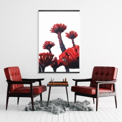 Magnetic 28 x 42 - Red tropical flowers