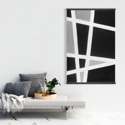 Magnetic 28 x 42 - Black and white abstract lines