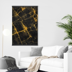 Magnetic 28 x 42 - Black and gold marble