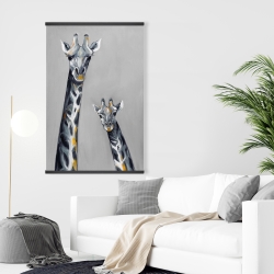 Magnetic 28 x 42 - Steel blue giraffe