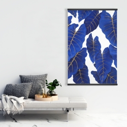 Magnetic 28 x 42 - Tropical abstract blue leaves