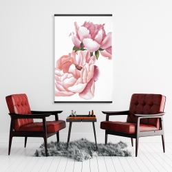 Magnetic 28 x 42 - Two pink watercolor roses