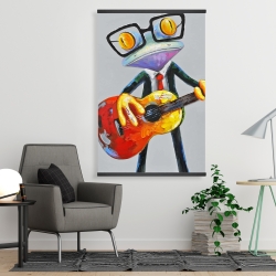 Magnetic 28 x 42 - Funny frog playing guitar