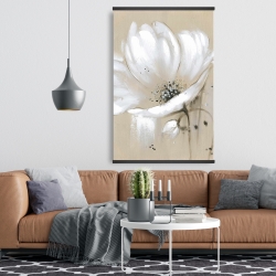 Magnetic 28 x 42 - White abstract wild flower