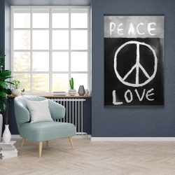 Magnetic 28 x 42 - Peace love monochrome