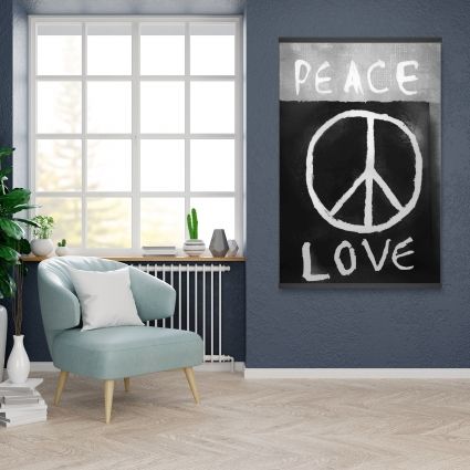 Peace love monochrome