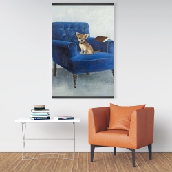 Magnetic 28 x 42 - Chihuahua on a blue armchair