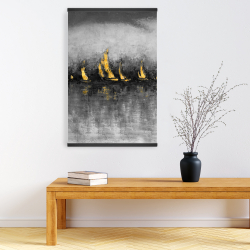 Magnetic 20 x 30 - Gold sailboats