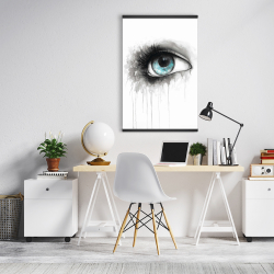 Magnetic 20 x 30 - Blue eye in watercolor