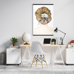 Magnetic 20 x 30 - Lady with flowers in her blondy hair