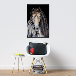 Magnetic 20 x 30 - Abstract horse with curly mane