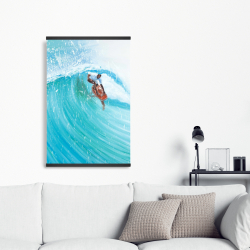 Magnétique 20 x 30 - Surfeur au milieu de la vague