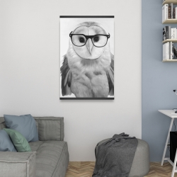 Magnetic 20 x 30 - Realistic barn owl with glasses