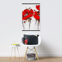 Magnetic 20 x 30 - Red poppies with texture