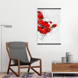 Magnetic 20 x 30 - Abstract red flowers with texture