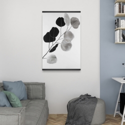 Magnetic 20 x 30 - Grayscale branch with round shape leaves